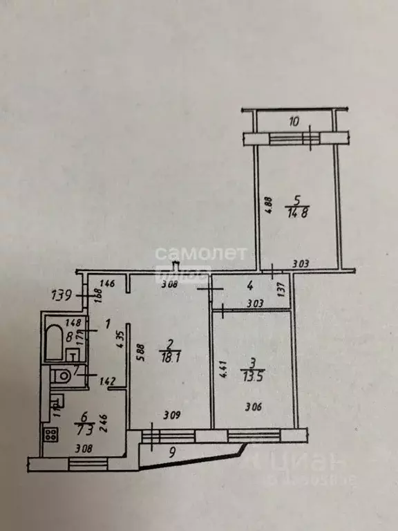 3-к кв. Московская область, Красногорск ул. Ленина, 27 (69.7 м) - Фото 1