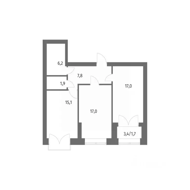 2-к кв. Санкт-Петербург ул. Академика Константинова, 1к1 (66.7 м) - Фото 0