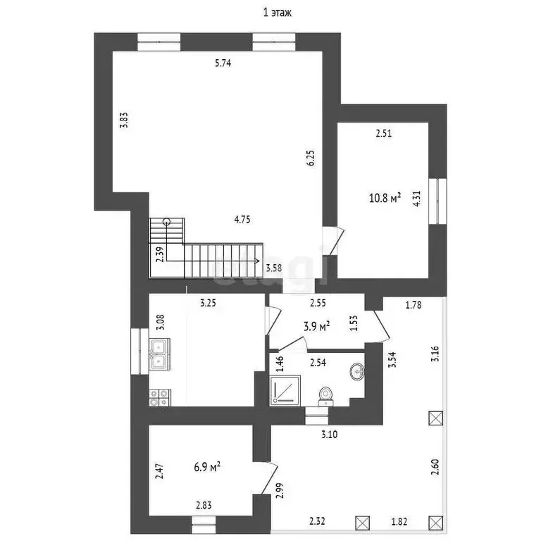 Дом в село Нижняя Солонцовка, Песчаная улица (135.3 м) - Фото 2