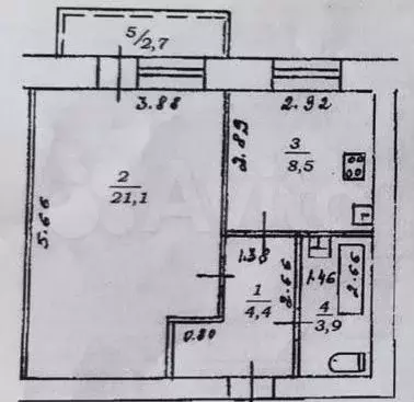 1-к. квартира, 39 м, 4/10 эт. - Фото 0