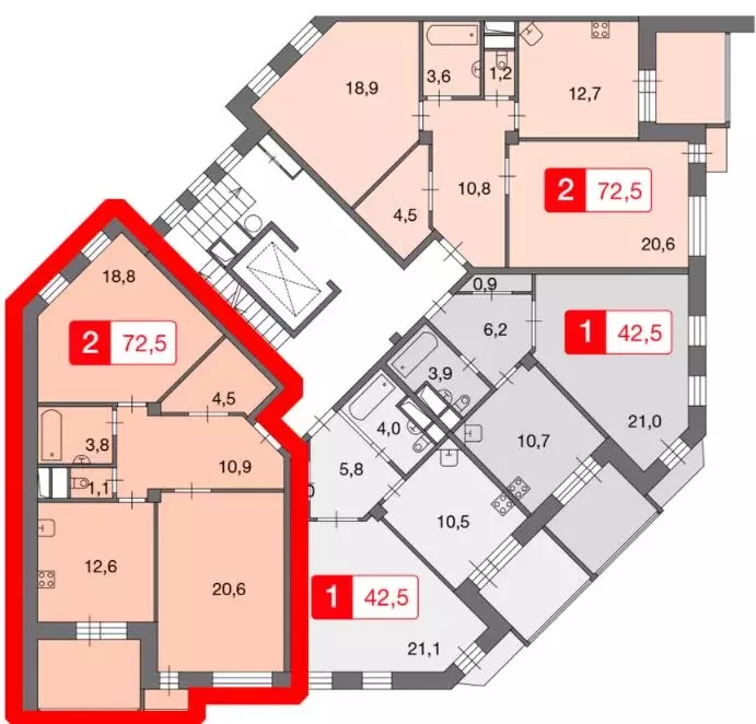 2-к кв. Москва д. Ивановское, ул. Семена Гордого, 12 (72.6 м) - Фото 1