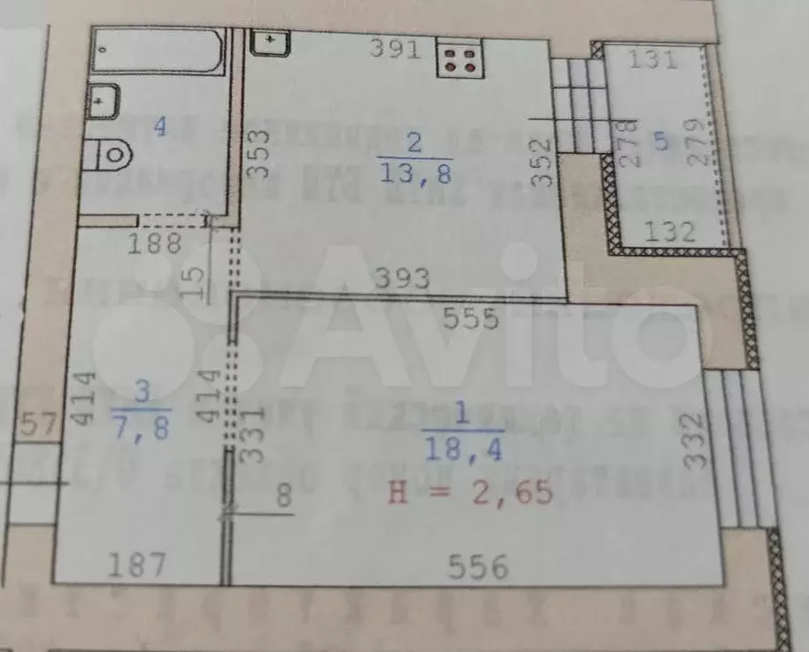 1-к. квартира, 45 м, 7/9 эт. - Фото 0