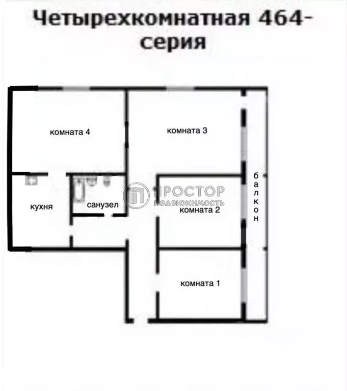 4-к кв. Московская область, Подольск ул. Филиппова, 1ак1 (77.0 м) - Фото 2