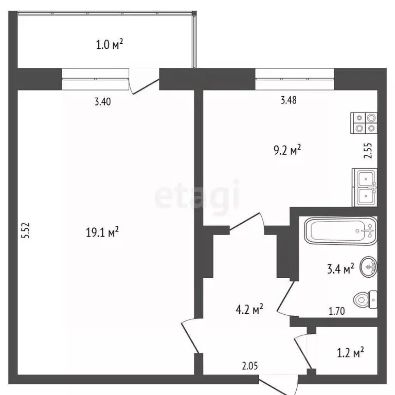 1-к кв. Мордовия, Саранск ул. Миронова, 11 (37.0 м) - Фото 2