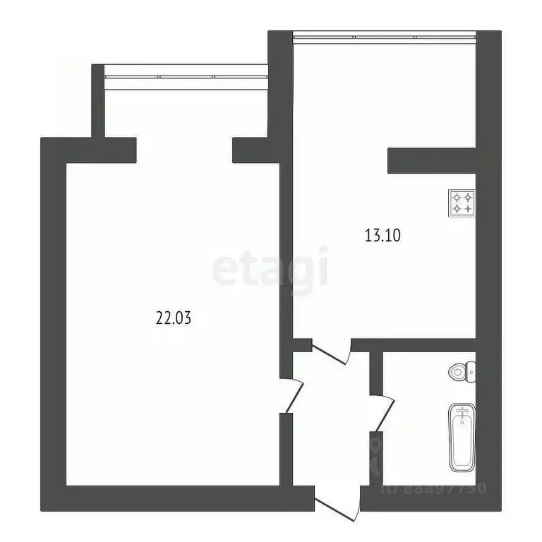 1-к кв. Карачаево-Черкесия, Черкесск Октябрьская ул., 325 (45.2 м) - Фото 1