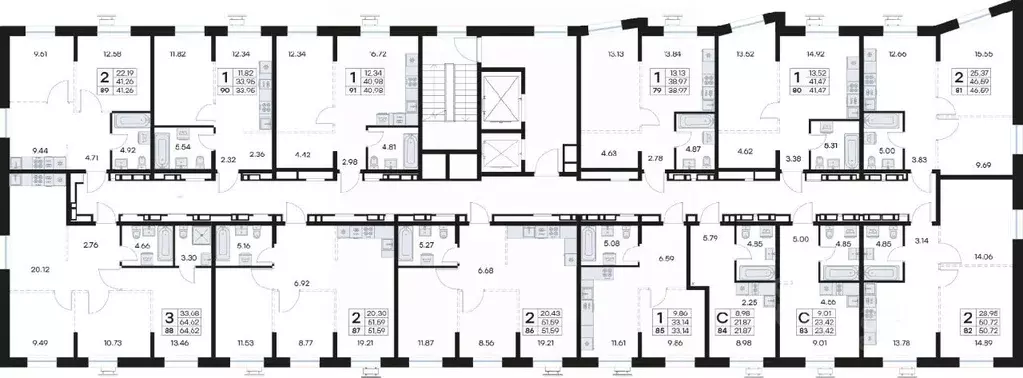 2-к кв. Приморский край, Владивосток Клуб 25 жилой комплекс, 3 (50.72 ... - Фото 2