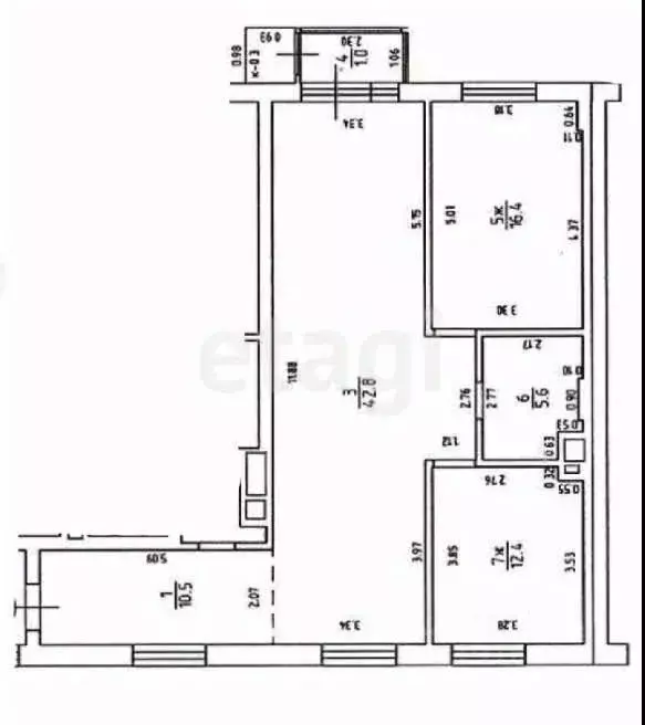 2-к кв. Калининградская область, Калининград Октябрьская ул., 12 ... - Фото 2
