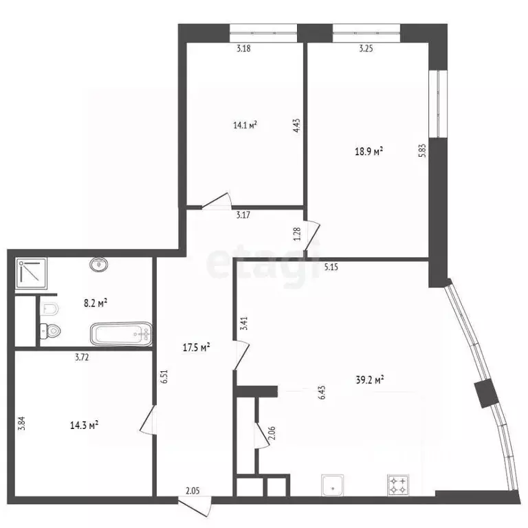 2-к кв. Московская область, Реутов Лесная ул., 11 (112.0 м) - Фото 1