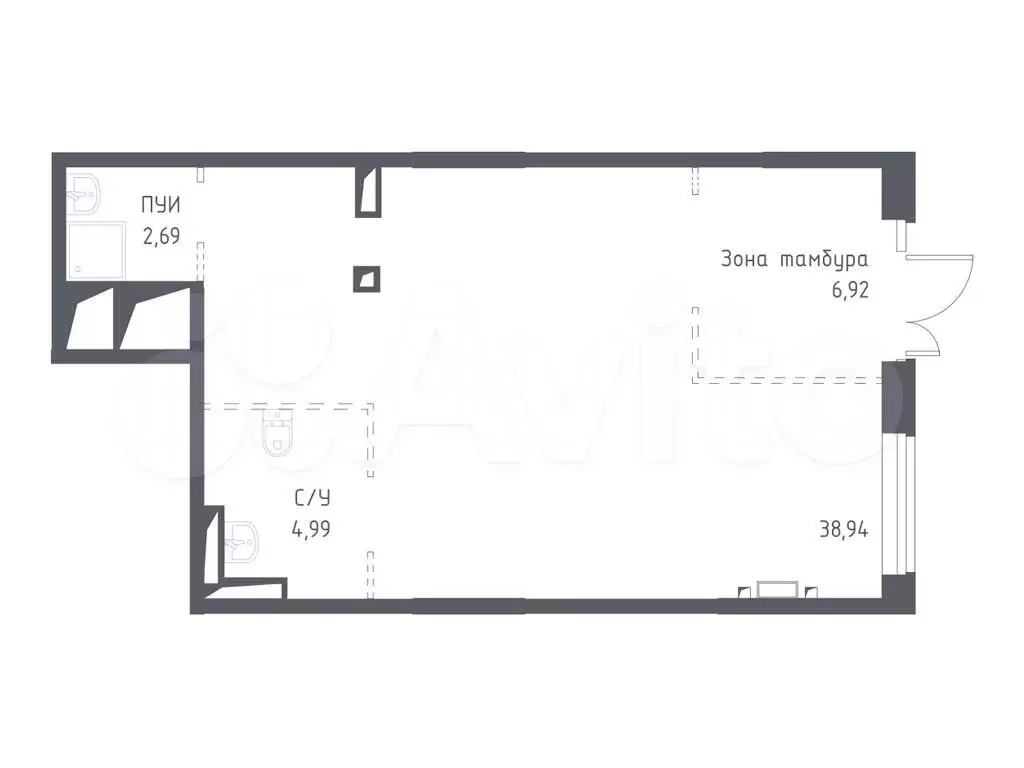 Продам помещение свободного назначения, 53.5 м - Фото 0