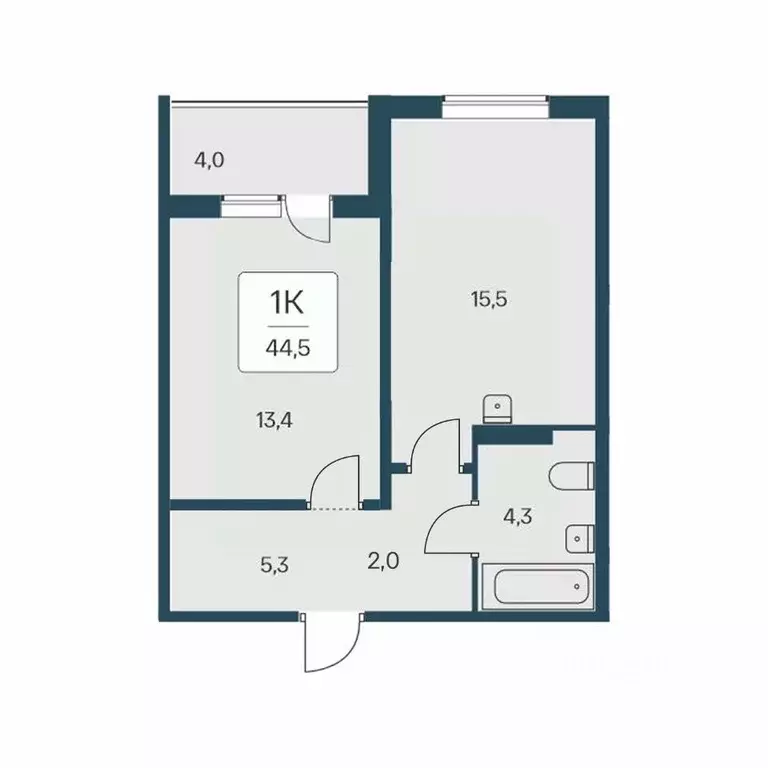 1-к кв. Новосибирская область, Новосибирск Кедровая ул., 80/3 (44.5 м) - Фото 0
