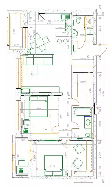 3-к кв. Москва 2-я Черногрязская ул., 6к1 (101.0 м) - Фото 0