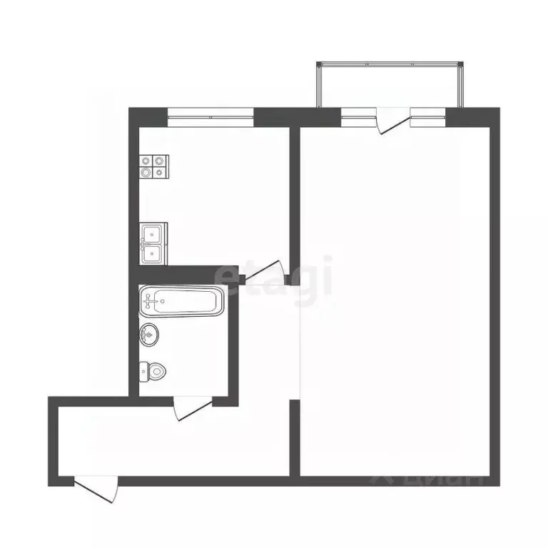 1-к кв. Мордовия, Саранск просп. 50 лет Октября, 17 (31.0 м) - Фото 1