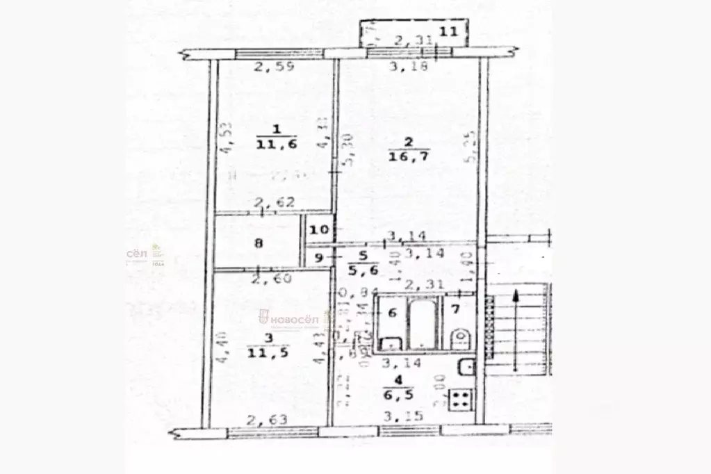 3-к кв. Свердловская область, Екатеринбург ул. Победы, 30 (58.1 м) - Фото 2