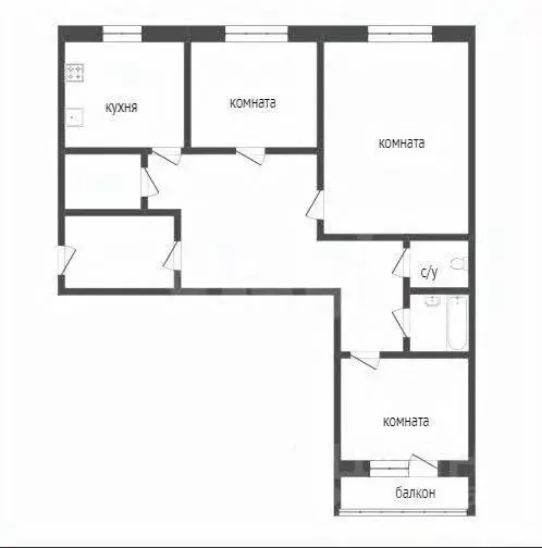 3-к кв. Курганская область, Курган Заозерный жилрайон, 3-й мкр, 26 ... - Фото 2