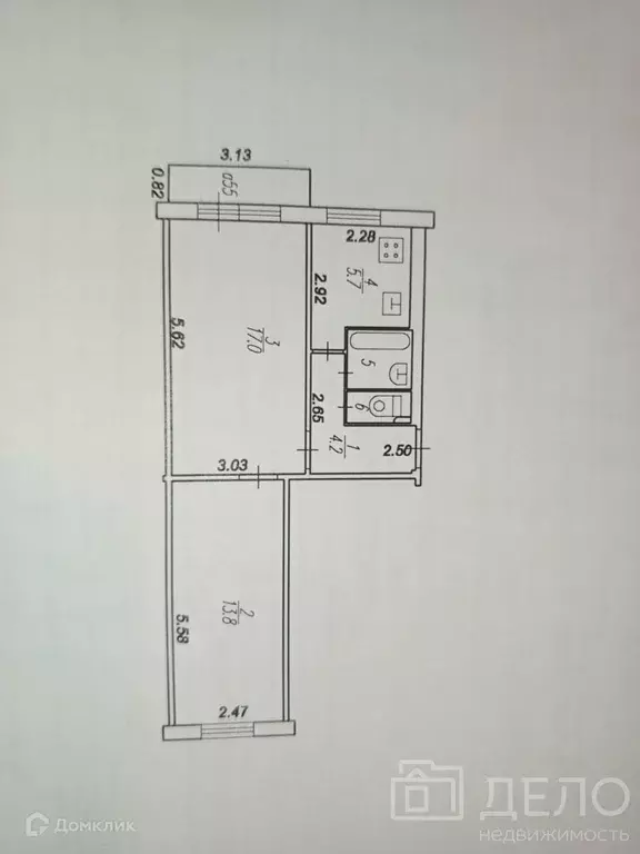 Продаётся 2-к квартира, 43.9 м - Фото 1