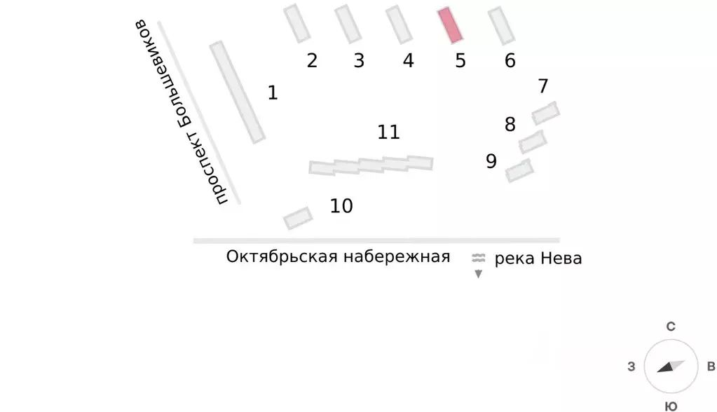 1-к кв. Санкт-Петербург Октябрьская набережная жилой комплекс (33.3 м) - Фото 1