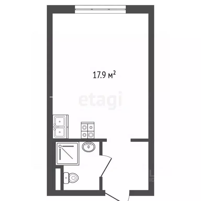1-к кв. Московская область, Луховицы ул. Мира, 16а (17.9 м) - Фото 2
