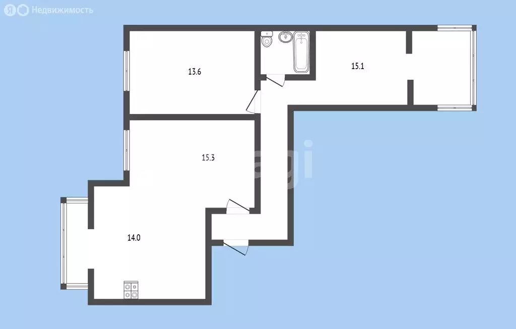 3-комнатная квартира: Черкесск, улица Космонавтов, 33 (71.5 м) - Фото 1