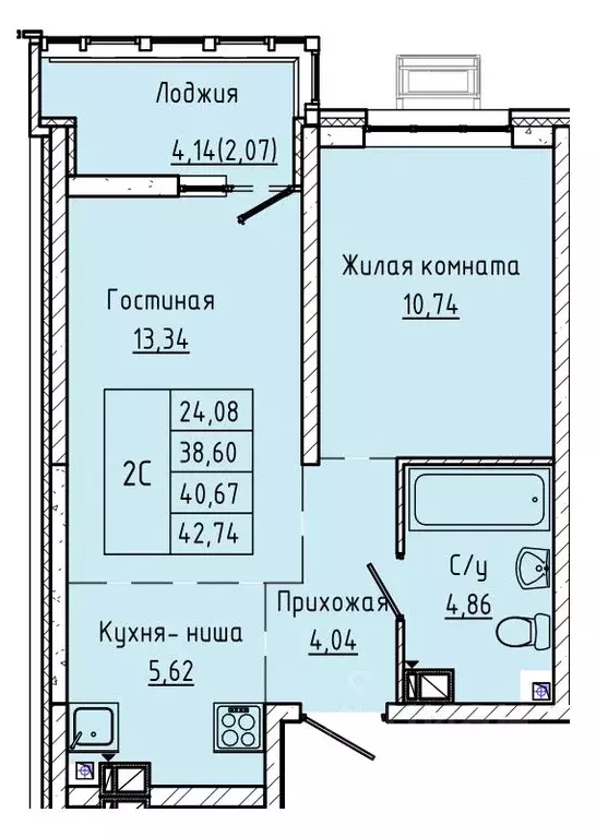 1-к кв. Ростовская область, Ростов-на-Дону ул. Текучева, 370/3 (39.95 ... - Фото 0