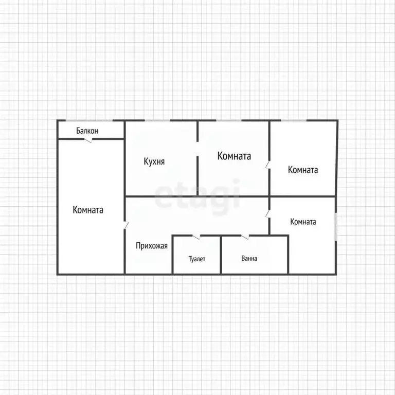 4-к кв. Курская область, Курск Орловская ул., 34 (80.0 м) - Фото 1