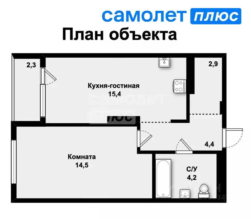 2-к кв. Свердловская область, Екатеринбург ул. Сурикова, 63 (43.7 м) - Фото 1