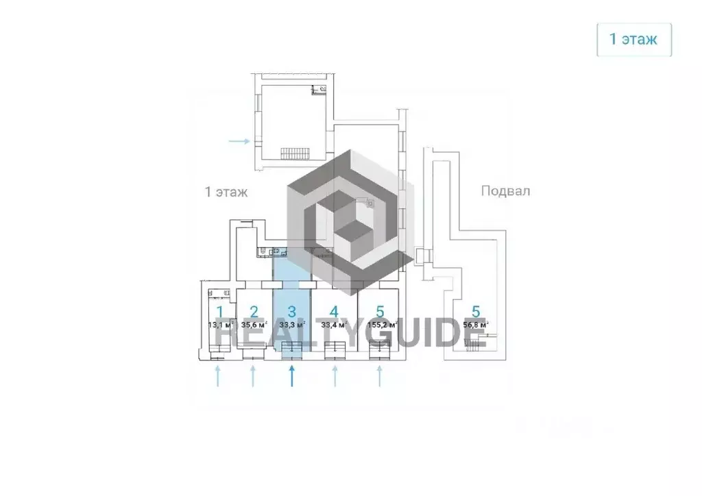 Торговая площадь в Москва Профсоюзная ул., 5/9 (33 м) - Фото 1