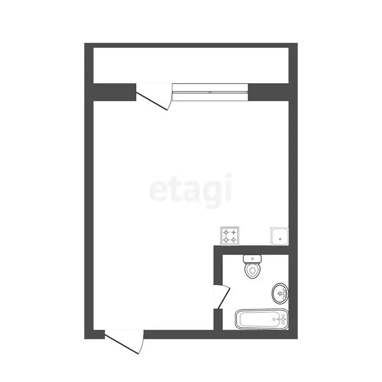 Квартира-студия: Иркутск, переулок Археолога Михаила Герасимова, 6 ... - Фото 1