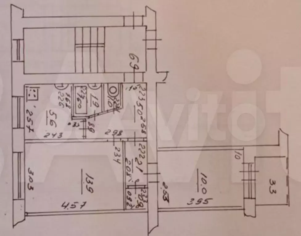 2-к. квартира, 42,1 м, 5/5 эт. - Фото 0