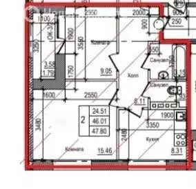2-комнатная квартира: Хабаровск, улица Яшина, 75/1 (46 м) - Фото 1