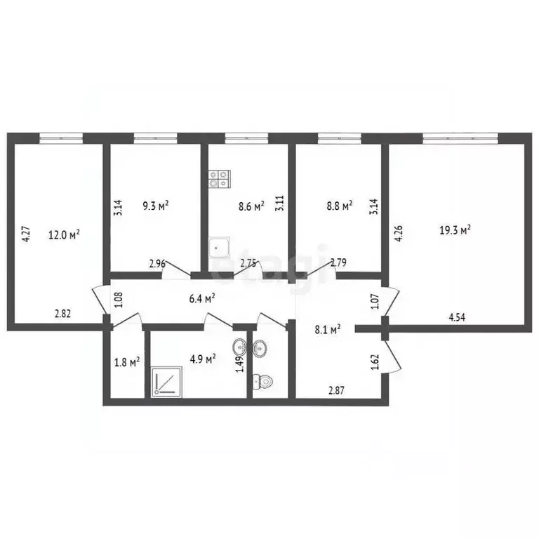 4-к кв. Ямало-Ненецкий АО, Тарко-Сале Пуровский район, Советский мкр, ... - Фото 2