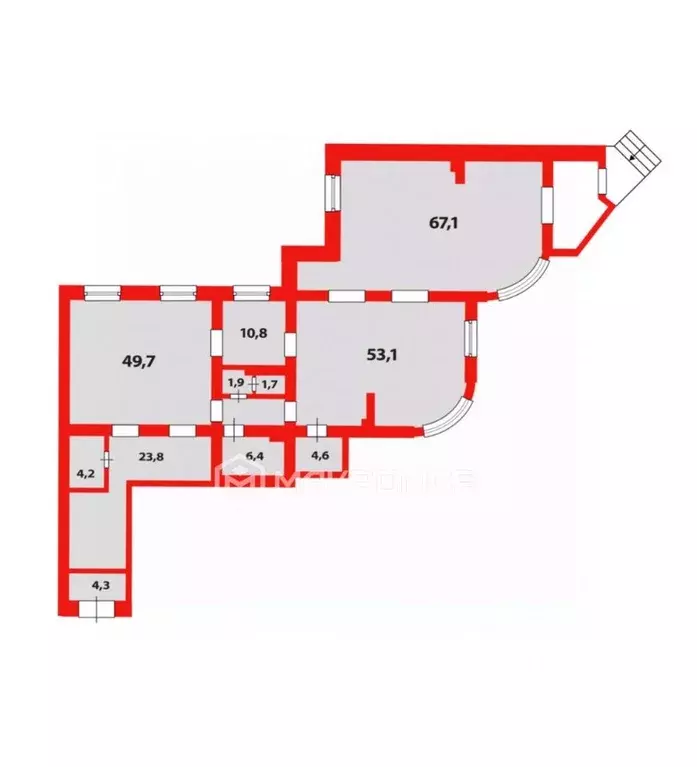 Помещение свободного назначения в Санкт-Петербург просп. Луначарского, ... - Фото 1