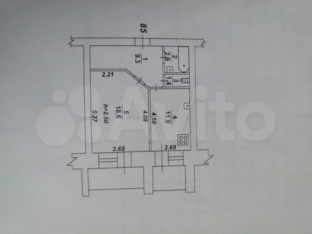 1-к. квартира, 43 м, 2/10 эт. - Фото 0