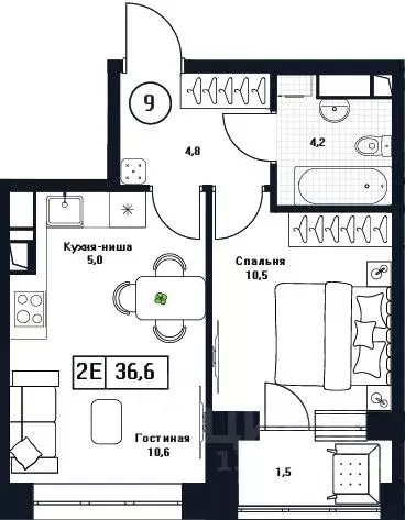 1-к кв. Московская область, Пушкино Пушкино Град жилой комплекс, к3 ... - Фото 1