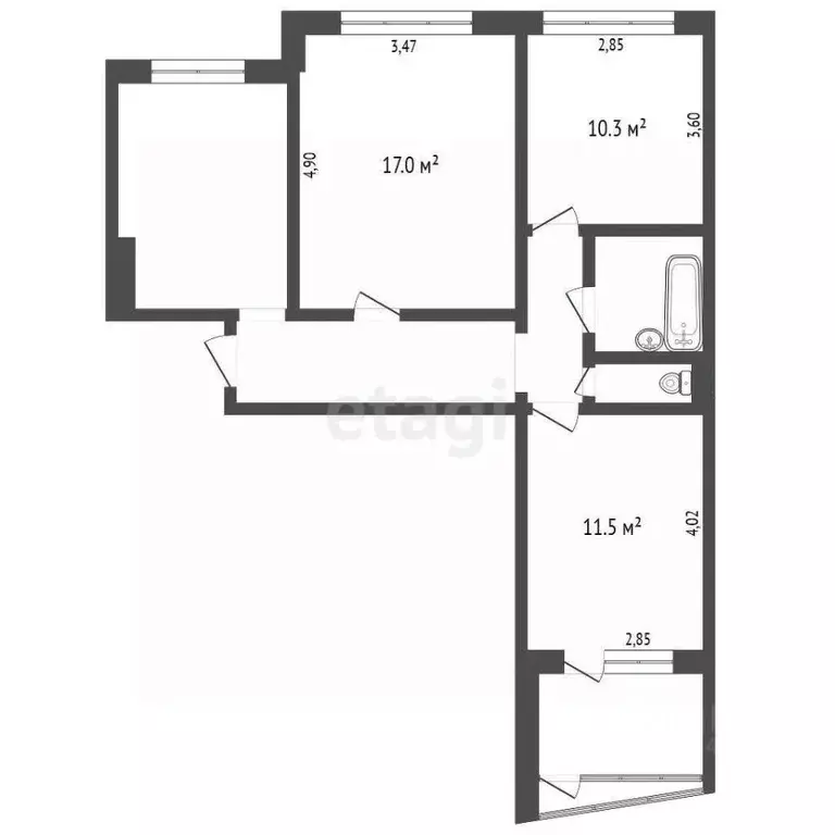 3-к кв. Владимирская область, Ковров ул. Строителей, 22 (63.0 м) - Фото 2
