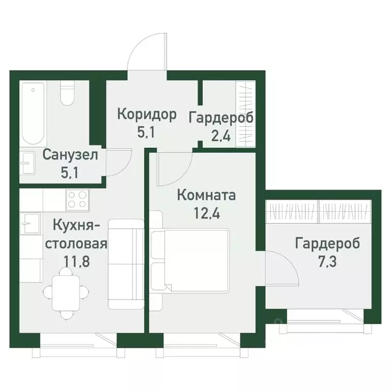 1-к кв. Челябинская область, Челябинский городской округ, пос. ... - Фото 0
