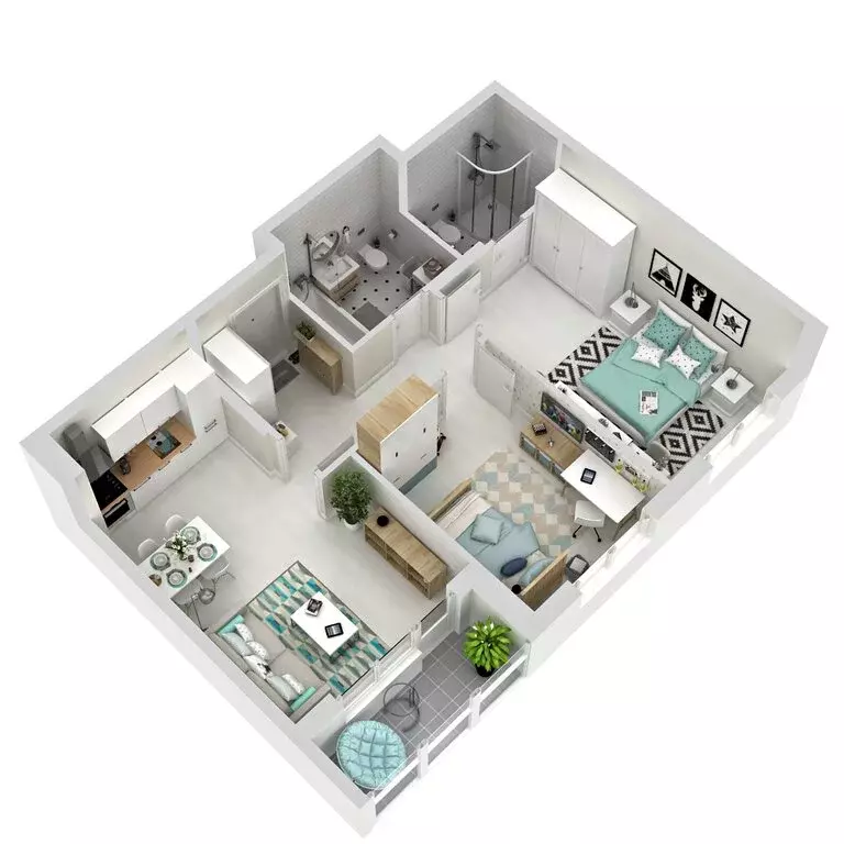 3-комнатная квартира: Ижевск, Воткинское шоссе, 83к1 (56.3 м) - Фото 2