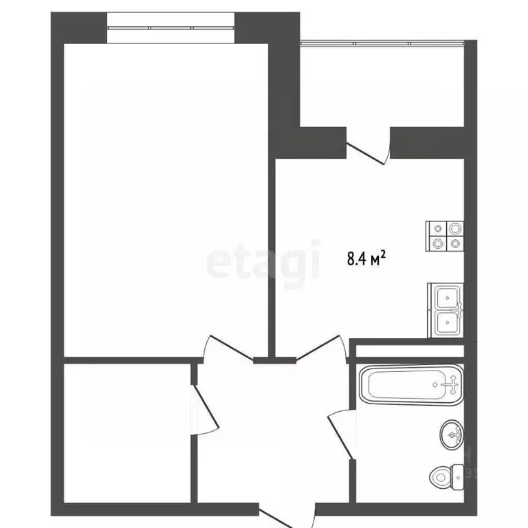 1-к кв. Московская область, Видное ул. Ермолинская, 3 (38.8 м) - Фото 2