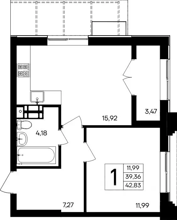 1-к кв. Севастополь Балаклавский муниципальный округ, Семисчастье ... - Фото 1