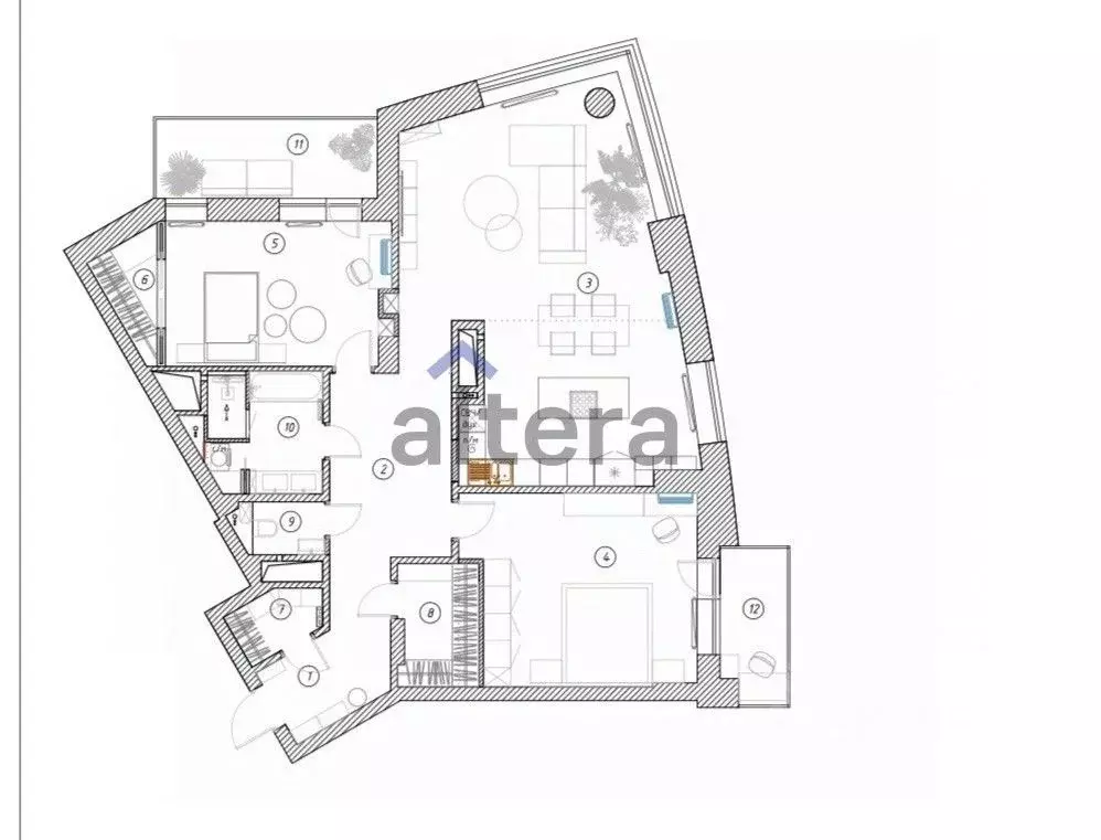 3-к кв. Татарстан, Казань ул. Оренбургский Тракт, 8Д (118.4 м) - Фото 2