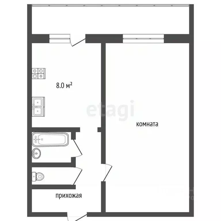 1-к кв. Московская область, Воскресенск Цемгигант мкр, ул. Беркино, 8 ... - Фото 2