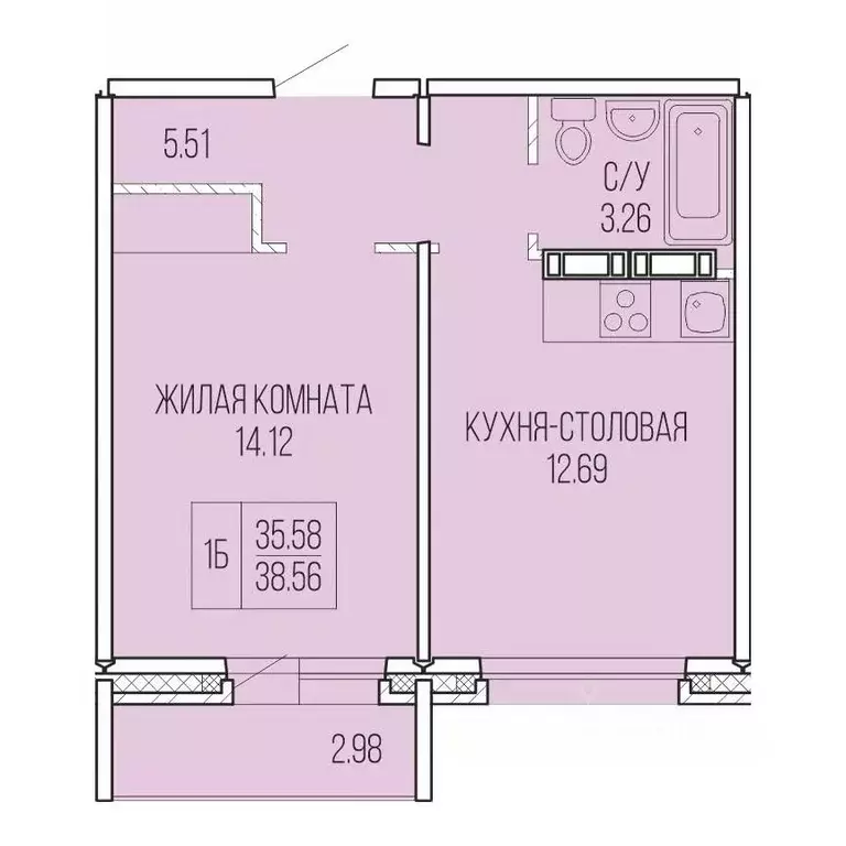 1-к кв. Архангельская область, Архангельск Карпогорская ул., 38 (38.56 ... - Фото 1