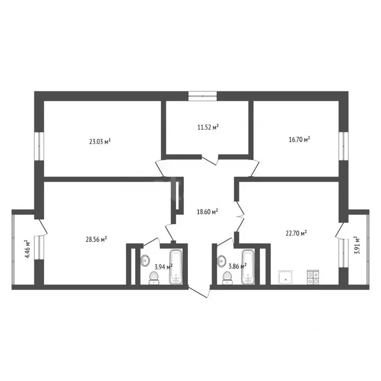 4-к кв. Тюменская область, Тюмень ул. Тимофея Чаркова, 79к1 (128.0 м) - Фото 1