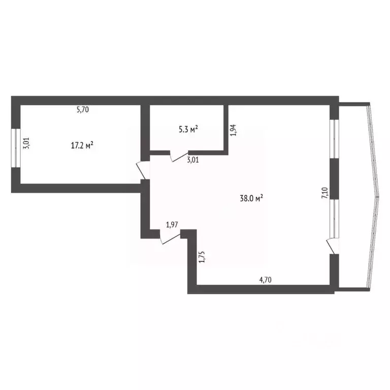 2-к кв. Амурская область, Благовещенск ул. Горького, 172/1 (60.5 м) - Фото 2