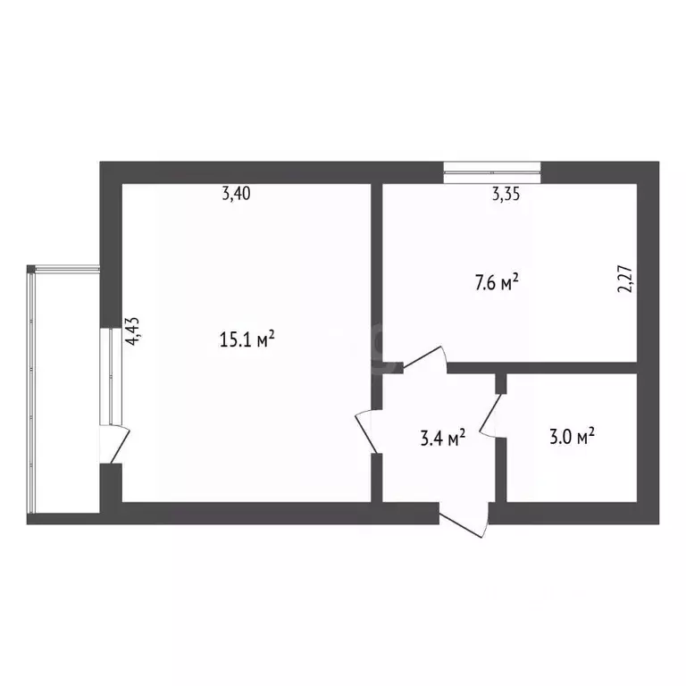 1-к кв. Амурская область, Благовещенск ул. Шафира, 62 (29.1 м) - Фото 2