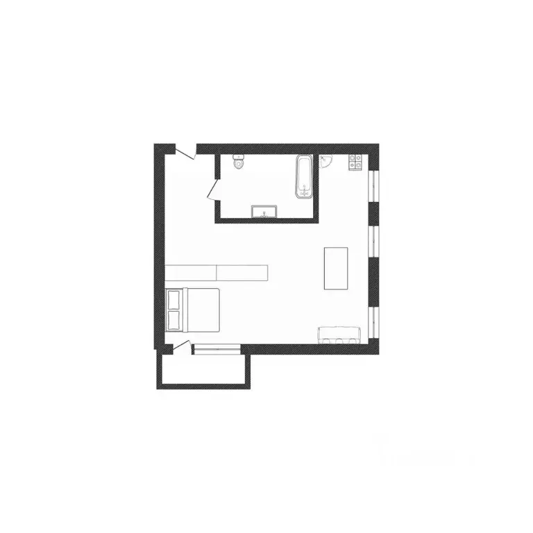Студия Смоленская область, Смоленск ул. Рыленкова, 17 (51.4 м) - Фото 1