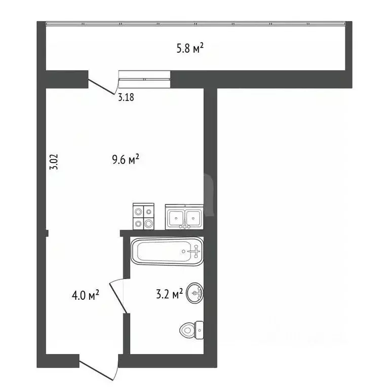 Студия Крым, Ялта ул. Свердлова, 87 (21.0 м) - Фото 2