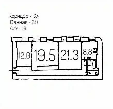3-к кв. Санкт-Петербург наб. Обводного Канала, 203 (83.4 м) - Фото 2
