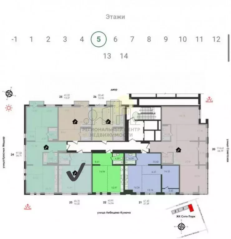 2-комнатная квартира: Иркутск, Советская улица, 26 (45.75 м) - Фото 2