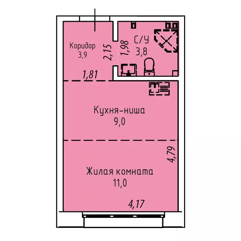 1-комнатная квартира: Иркутск, Култукская улица, 16 (27.7 м) - Фото 0