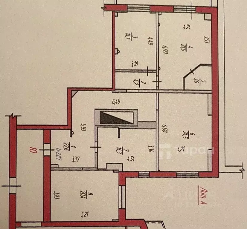 3-к кв. Челябинская область, Челябинск ул. Кирова, 23А (125.2 м) - Фото 1